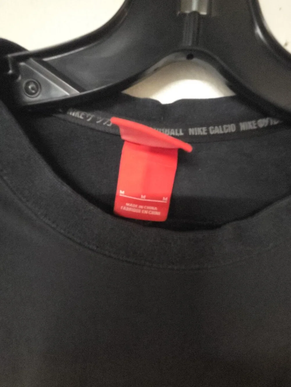 NIKE Black Long Sleeve NIKE F.C. Logo Tee